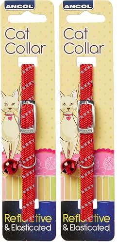 Ancol Softweave Cat Collar - Red (Pack of 2)