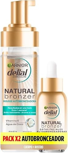 Garnier Delial Pack Autobronceadores Cuerpo + Cara Mousse Autobronceadora