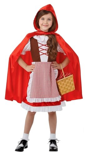 Fun Shack Little Red Riding Hood Costume Kids, Kids Red Riding Hood Costumes, Girls Halloween Costume Medium