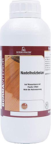 BORMA Nadelholzbeize Positivbeize auf Wasserbasis 1 Liter Kirschbaum dunkel