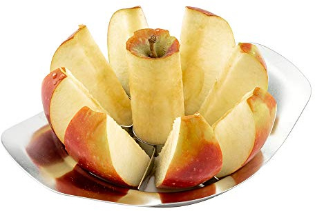 Restaurantware Met Lux Apple Corer Slicer 1 With Handles Apple Cutter - 2-In-1 8 Blades Stainless Steel Metal Apple Corer Rust-Resistant