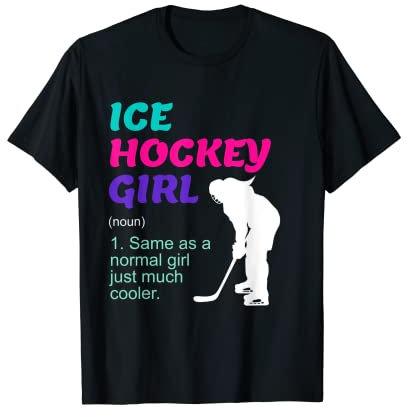 Ice Hockey Girl Damen Eishockey T-Shirt