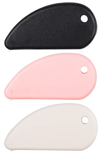AOVNA 3Pcs Ceramic Safety Cutter Fixed Box Opener Letter Openers Mini Sharp Blade Box Cutter Design for Office and Home Use