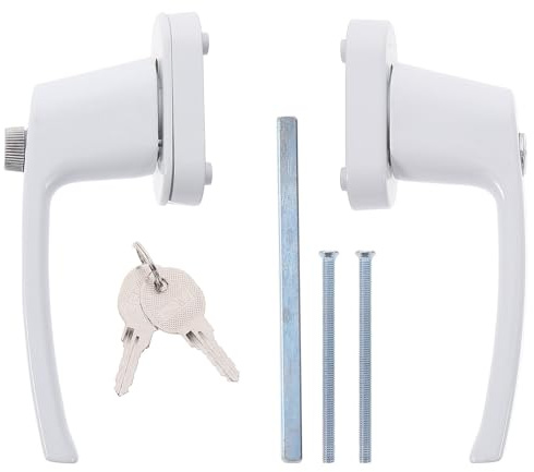Homoyoyo Two-End Lever Lock with Keys Thickened Solid Crank Handle for Door and Window Security 5.90X2.55X1.18In Easy Installation Durable Lever Door Handle
