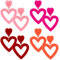 4 Paar Neon Ohrringe für Damen 80er Jahre Herz Neon Ohrringe Retro Tropfenohrringe für Halloween 80er Jahre Party Neon Schmuck Zubehör