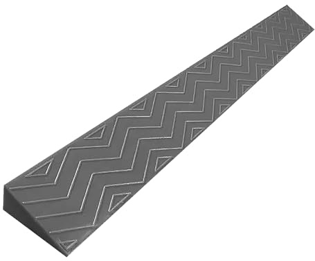 Rampa para Silla de Ruedas,Plástico Bordillo Rampa Antideslizante,Rampa de Umbral,Portátil Corte Rampa para Silla de Ruedas,Cochecito de Bebé,Robot de Barrido,Escaleras,Scooter (Gris, 100x12x5cm)