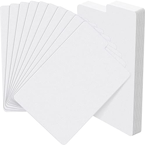 Henoyso Lot de 15 séparateurs de bande dessinée avec onglets - Séparateurs en plastique blanc givré pour bandes dessinées - 29 x 18 cm