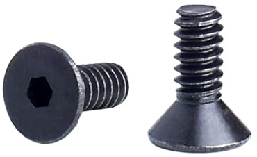 YOUFEN #6-32 X 3/8 Flat Head Socket Cap Screws 10.9 Grade Carbon Steel