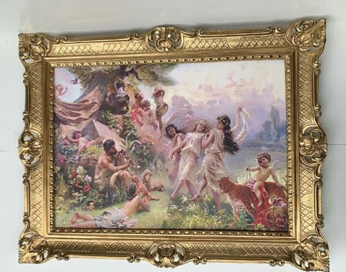 Inramade målningar Happy Arcadia av Konstantin Makovskybild med barockram