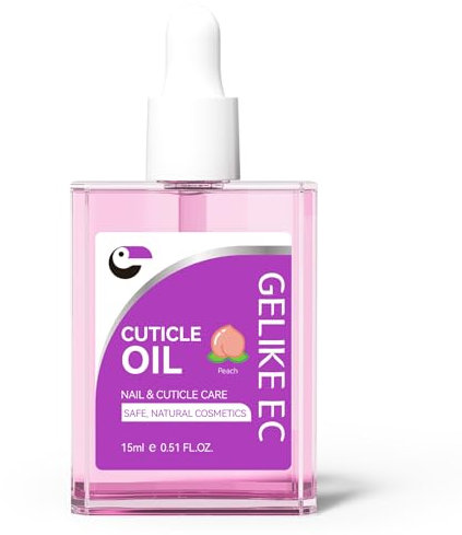 Olio per Cuticole per Unghie Danneggiate - Gelike EC Trattamento Cuticole con Assorbimento Rapido - Fragranza Naturale alla Pesca per Donne e Uomini con Pelli Secche