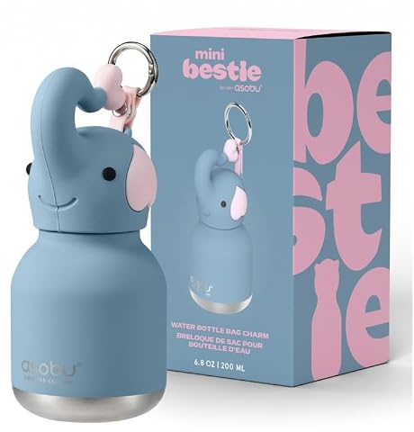 asobu Mini Bestie Water Bottle, Cute Collectible Character, Stainless Steel