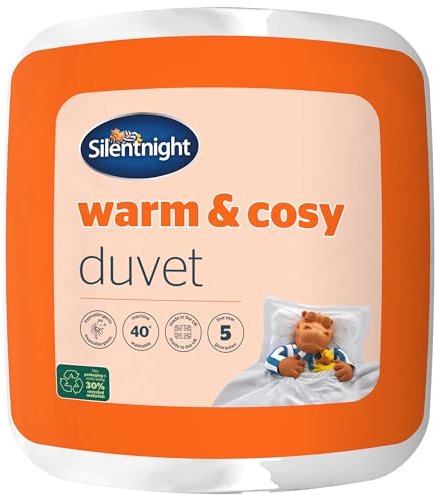 Silentnight Warm and Cosy 15 Tog Duvet - Thick Warm Cosy Soft Winter Duvet Quilt Hypoallergenic - Single Bed, White