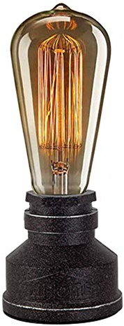 Vintage Lámpara de escritorio estilo aldea americana lámpara de mesa creativa hierro acero Lámpara de sobremesa rústica industrial steampunk con base retro E27 Portalámparas Iluminación LED Edison