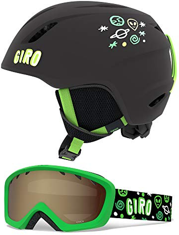 Giro Launch Kids Snow Helmet Goggle Combo Matte Black Alien/Alien XS (48.5-52CM) 7094020 Helmet 7094579 Goggles
