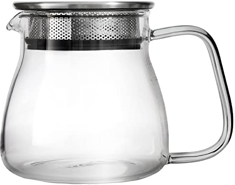 Tea Expert Easy Glass Teapot 450ml - Elegant Loose Tea Pot with Built-in Tea Strainers - Durable, Hand-Blown Glass - Easy to Use Tea Strainers - by The Tea Makers of London