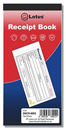 Duplicerad kvittobok NCR, 70 x 145 mm, sedeluthyrningskvittobok dubblett, 2-delar utan kolfiber - DNCR-8002 (5 böcker)