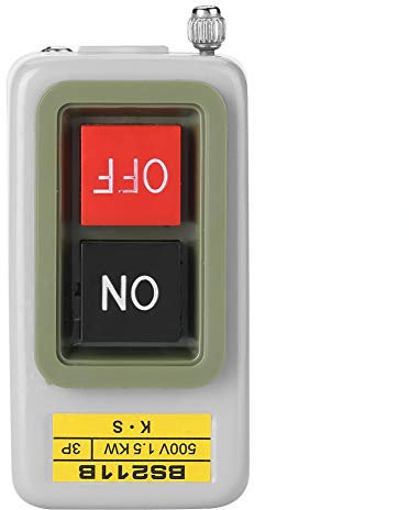 Interrupteur à Bouton 380V, Interrupteur à Bouton-poussoir Marche/Arrêt à Verrouillage Automatique 3P Interrupteur à Bouton-poussoir, CA 220V/380V BS211B