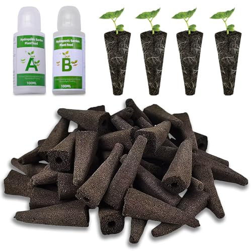 YOYIAG Grow Sponges Seed Pod Kit 25 Pcs Replacement Grow Sponges with Solid Nutrients Grow Sponges Seed Pods Kit Hydroponics Garden Supplies, Hydroponic Pods Kit for Plant, Home, Garden