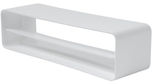 Repa Market Valvola di non ritorno 220 x 55 mm – Connettore rettangolare in plastica per canaline aria – Blocco flusso inverso per sistemi di ventilazione, climatizzatori e aspiratori