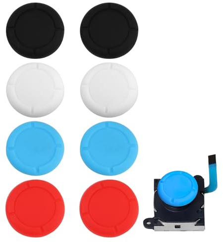 Joynine 4 Paires de Capuchons de Joystick en Silicone pour Nintendo Switch - Capuchons pour Pouce - Housse de Protection pour Manette - Installation Facile, Expérience de Jeu Améliorée