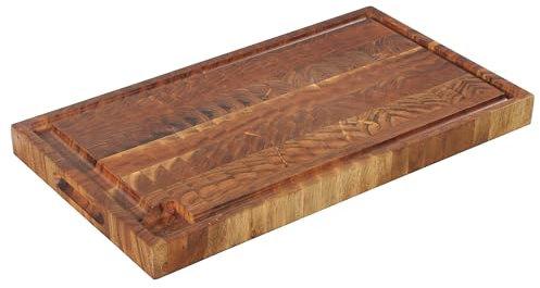 Zassenhaus - Tabla de cortar de acacia con ranura para jugo (tablero de madera dura), para carne