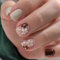 Calkkrer 24 Stück Herbst Press On Nails, Extra Kurze Falsche Nägel, Künstliche Nägel Zum Aufkleben, Braune Fake Nails Mit Blumen, Falsche Nagelspitzen, Künstliche Nägel