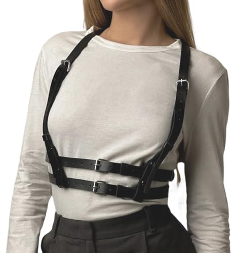 EIH1 Ceinture Harnais Cuir Corset Femme