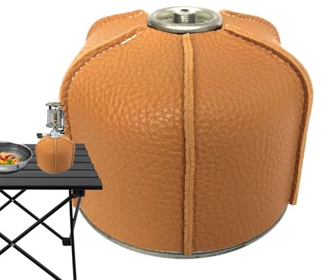 Canister Cover Case – Pelle PU protezione serbatoio di cottura e ciotola | Elegante accessorio da campeggio per uomini e donne, decorazione funzionale per fornelli e utensili da cucina