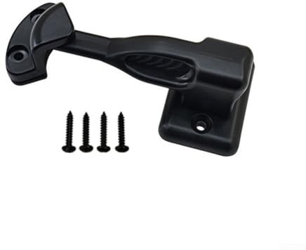 ZWEquipint Nylon Door Latch Lock Holder Stop Kit,Door Catch Rotating Mechanism,For Caravan Boat Furniture With Mounting Screws,97 46Mm(Black)