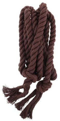 JEWEDECO Cintura Uomo Marrone in Cotone Intrecciato Regolabile con Nappe Corda Vita Lunga Adatta Ragazze Decorazione Stile Medievale per Abiti