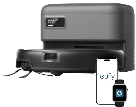 eufy Robot Vacuum C10,Self Emptying,8 Weeks Hands Free,Powerful Suction | Advanced Smart Mapping with LiDAR Navigation, 2.85-Inch Slim Design, Quiet,Edge Expansion Brush for Pet Hair