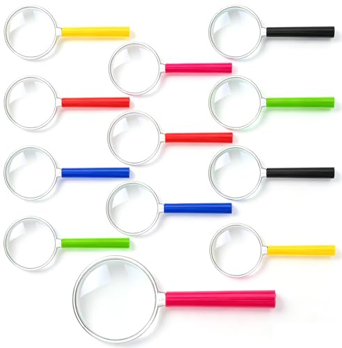 Lot de 12 mini loupes grossissantes x3 pour enfants en plastique
