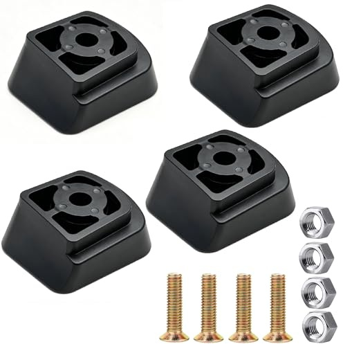 ANFUXT 4 pastillas de freno universales para patines en línea y patines, pastillas de freno de repuesto con tornillos y tuercas, para patines en línea, topes de freno antideslizantes para montaje