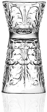 RCR Cristalleria Italiana S.p.a. Línea Tattoo | Vasos Jigger para Cóctel de Cristal Modernos Set 6 Vasos de Cristal de 39 Cl
