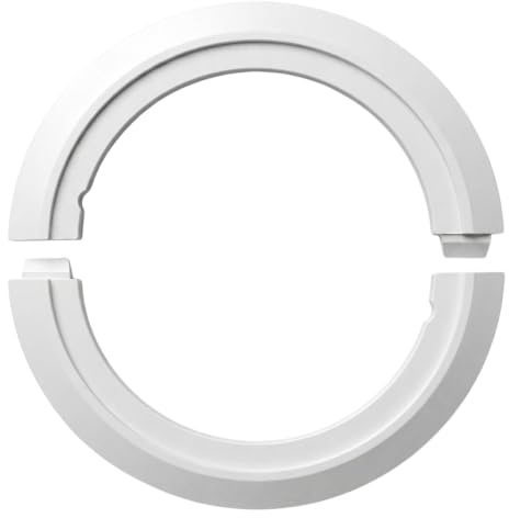 LightKlip® (5-PACK) Downlight Hole and Cracked Plaster Ceiling Repair Bezel | Fits 80-92mm circular apertures, paintable white finish, covers damaged drywall and spotlight cracks, no tools required