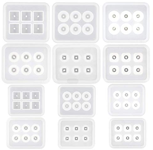 GUMEI 12 Pezzi/Set Fai da Te in Resina epossidica Cristallo Stampo Braccialetto Collana Stampo in Silicone con Perline