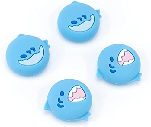 GeekShare Cute Silicone Joycon Thumb Grip Caps, Joystick Cover Compatible with Nintendo Switch/OLED/Switch Lite,4PCS - Baby Shark