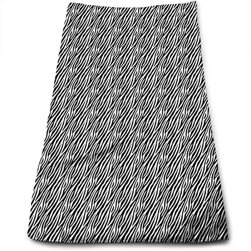 Handtuch mit Zebramuster für Badezimmer, Zuhause, Küche, Geschirrtücher, Tierhaut, Dschungeltier, Savannah Life, Handtuch zum Kochen und Backen, Handtuch zum Kochen und Backen, Grau Schwarz, 38,1 x 68