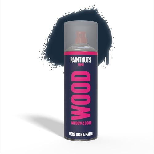 Paintnuts Wood Window & Door Paint - RAL-5011 - STEEL BLUE Satin 400ml Spray Can