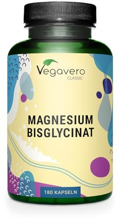 Bisglicinato de Magnesio | 400 mg de Magnesio Elemental Dosis Diaria| 180 Cápsulas | Alta Absorción y Biodisponibilidad | Reduce Fatiga | Sin Aditivos & Vegano | Vegavero