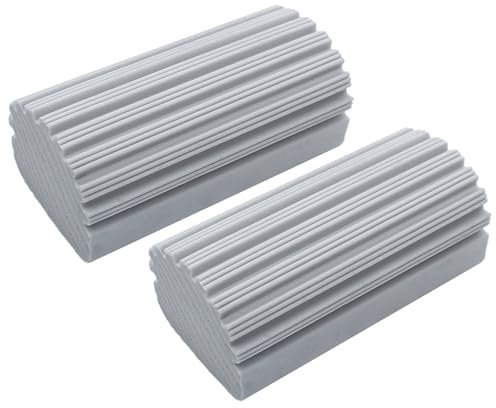 2 Stück Damp Duster,Magischer Staubreinigungsschwamm,Putzschwamm antistatisch für Staub,Küchenschwämme,Schmutzradierer Schwamm wiederverwendbar,für Geländer Fenster Autowäsche Küche(Grau)