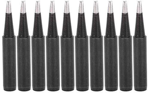 Hyuduo 10 Piezas de Calentamiento Interno de Soldado Puntas de Hierro Negro Temperatura Alta Fácil de Altar el Fuego Rápido Durante 900 M/907/933 Manijas y 936/937/938 Estaciones