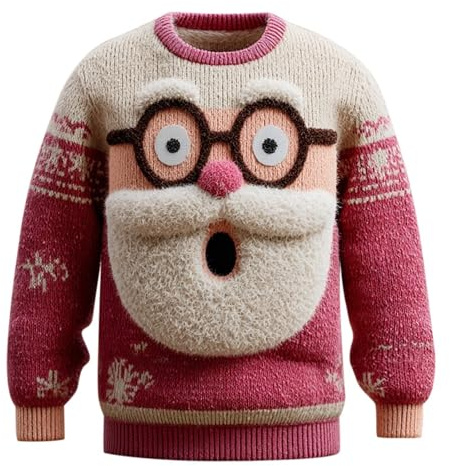 Jersey Navidad Hombre Ugly - Navideño Feo Hortera Christmas Gracioso Sweaters Sweater Ropa Sudadera Navideña Manga Larga Sudaderas Men Invierno Tops