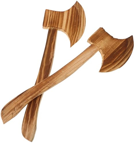 Abaodam 2pièces Haches Bois Décoratives pour Halloween Accessoires de Costumes et Jouets Bois pour Garçon Fille