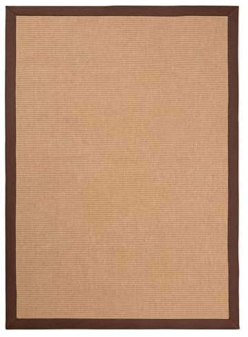 carpetfine Sisalteppich Braun 140x200 cm | Moderner Teppich für Wohn- und Schlafzimmer