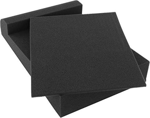 Plugger Studio Lot de 2 mousses d'isolation acoustique haute densité absorbantes pour enceintes monitoring studio. Supports phoniques pour haut-parleurs jusqu'à 5 pouces. Isolant pour enceinte (Paire)
