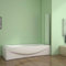 Acezanble 350x1400mm Corner Fixed Bath Shower Screen Over Bath Square Cut