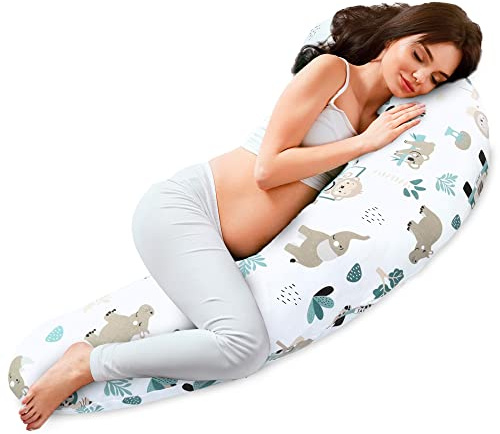 Totsy Baby Cuscino di sostegno 190 cm cuscino di posizionamento adulti – lungo cuscino relax per leggere e appoggiarsi sostiene schiena e gambe fodera sfoderabile con zip Africa Oeko-Tex