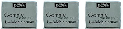 PÉBÉO Lot de 3 Gommes Modelable Mie de Pain