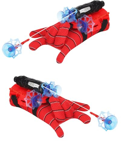 Zehan Zitong Set di 2 Spider Launcher Glove,Guanti da Lanciatore Web Shooter Spider,Guanto Lanciatore per Spider,Launcher Glove Spider,Giocattoli Educativi per Bambini (A)